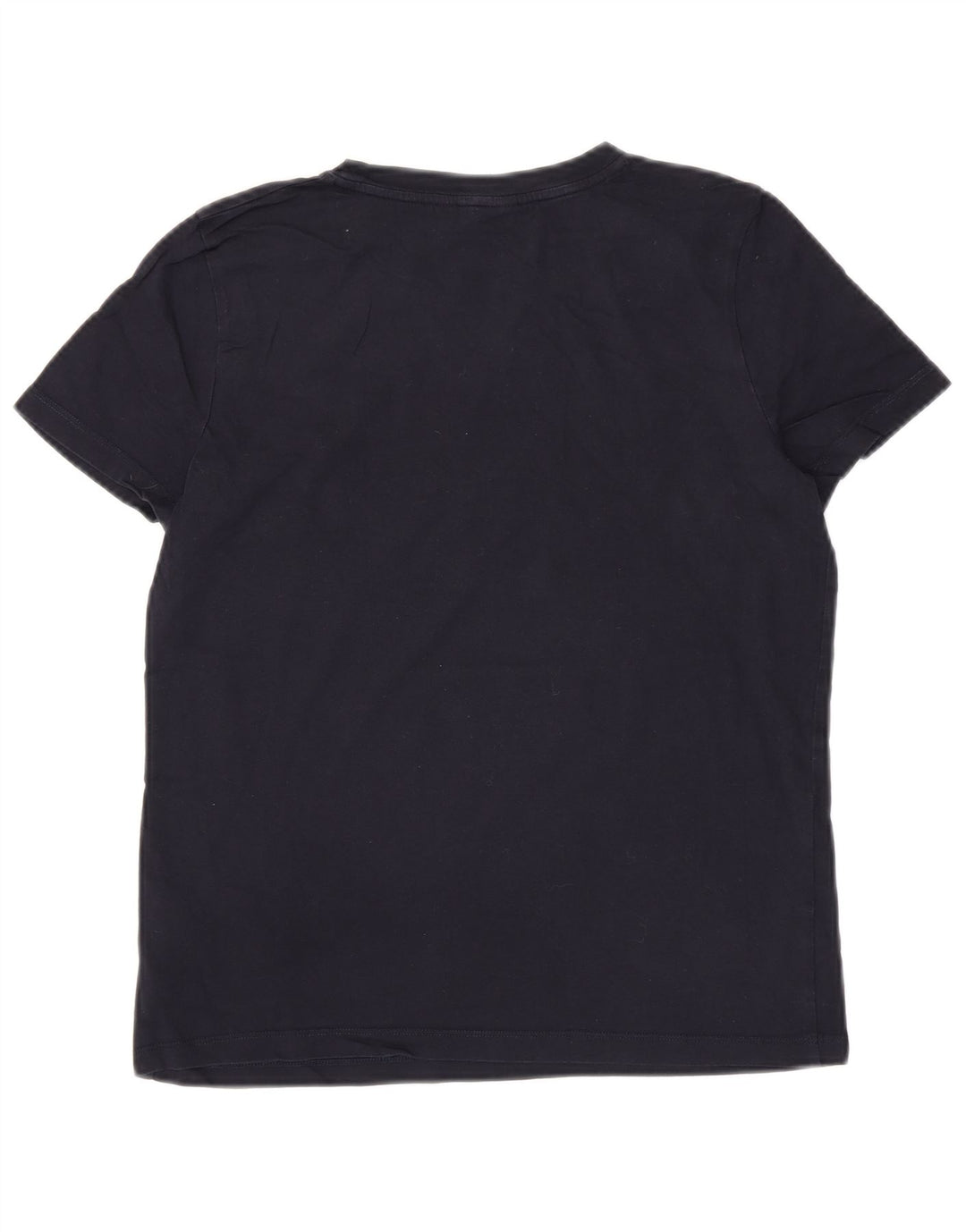 TOMMY HILFIGER T-shirt grafica da donna Top UK 12 cotone blu navy medio