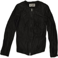 ZEN Womens Leather Jacket IT 40 Small Black Leather | Vintage Zen | Thrift | Second-Hand Zen | Used Clothing | Messina Hembry 