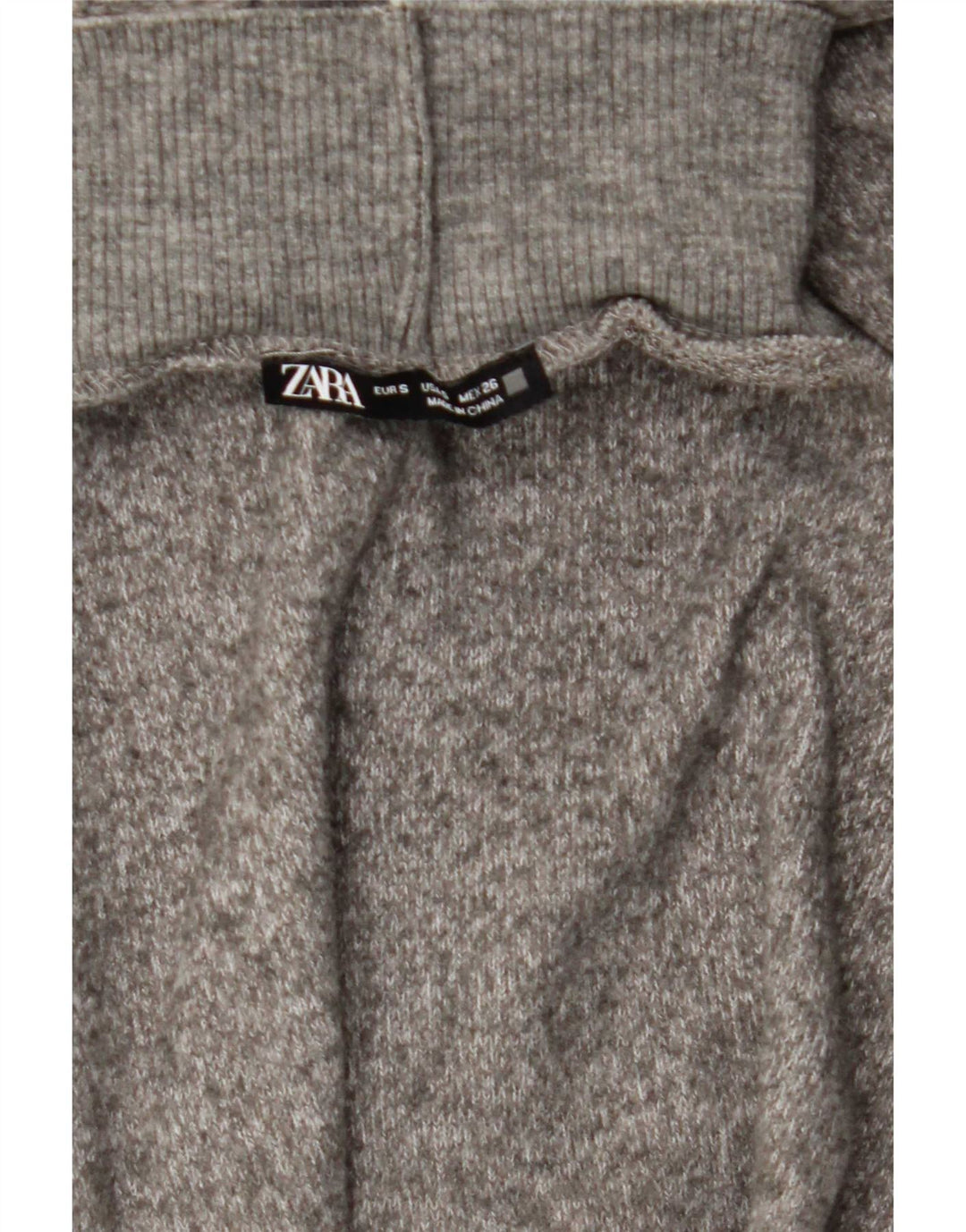 Vestito lungo a maniche lunghe da donna Zara UK 8 piccolo grigio