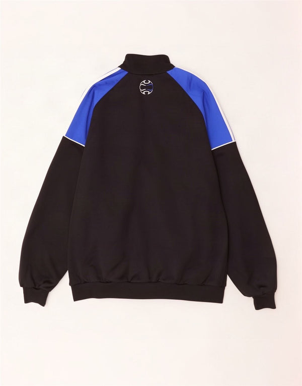Giacca da tuta da uomo Adidas UK 44/46 Large Blu Colourblock Poliestere
