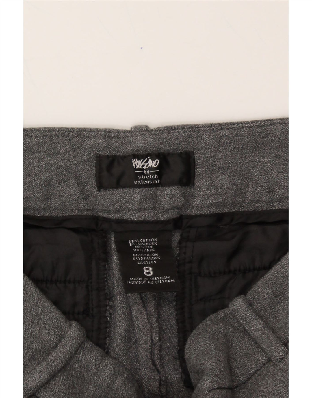 MOSSIMO Womens Slim Casual Trousers US 8 Medium W30 L23 Grey Cotton Vintage Mossimo and Second-Hand Mossimo from Messina Hembry 