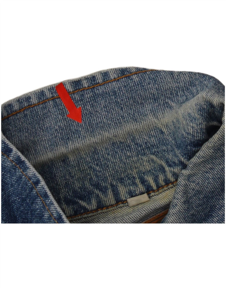 Giacca di jeans vintage da uomo UK 36 piccolo cotone blu