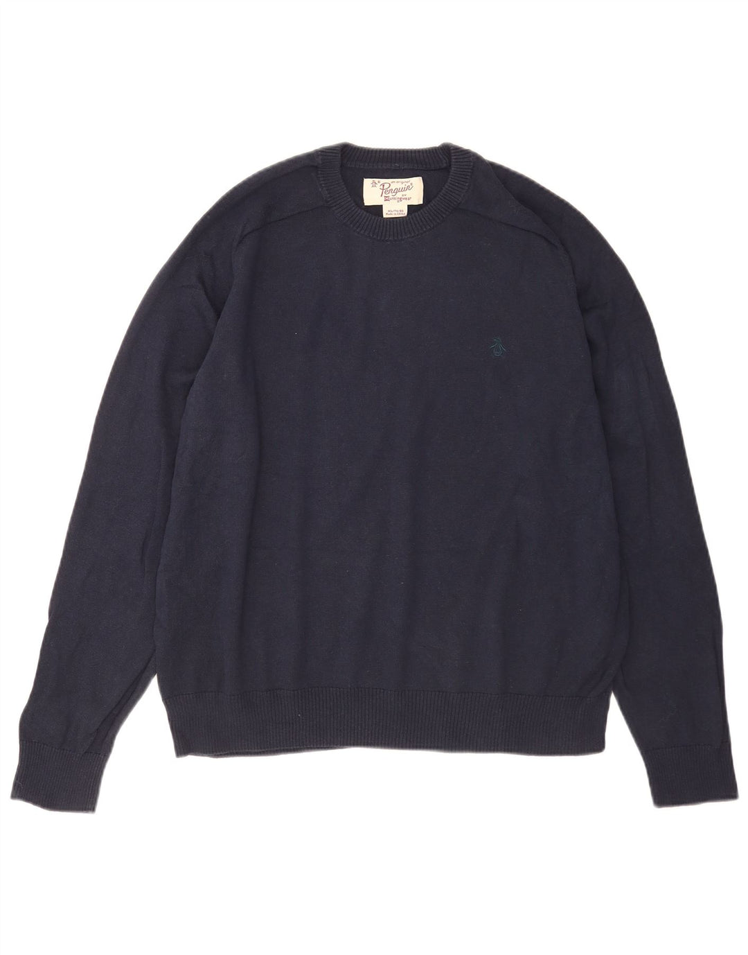 Maglione da uomo girocollo Penguin XL in cotone blu navy
