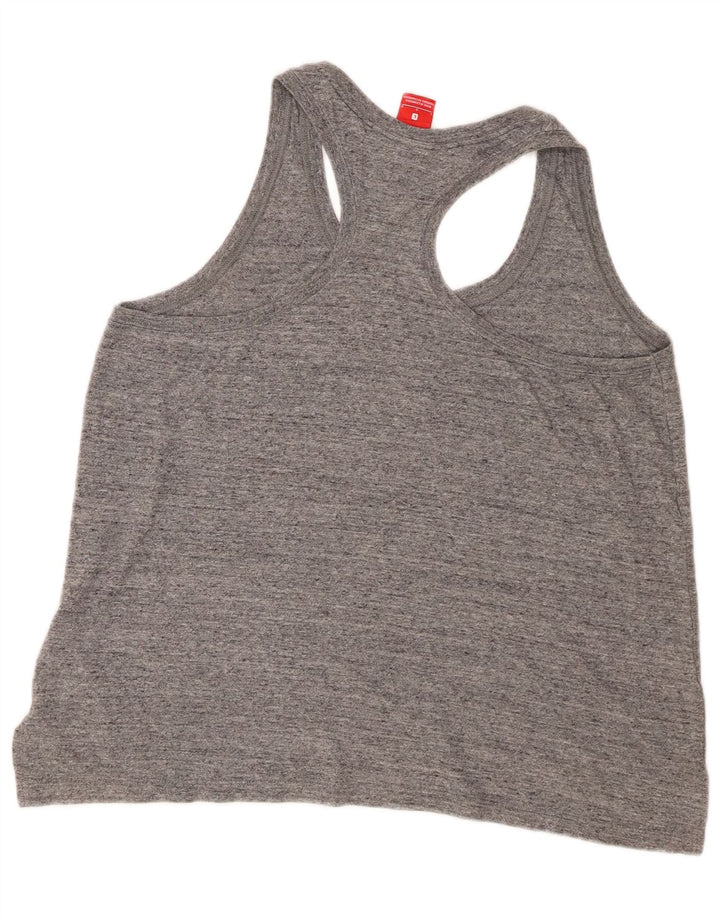 Canotta grafica Nike da donna UK 16 grande cotone chiazzato grigio