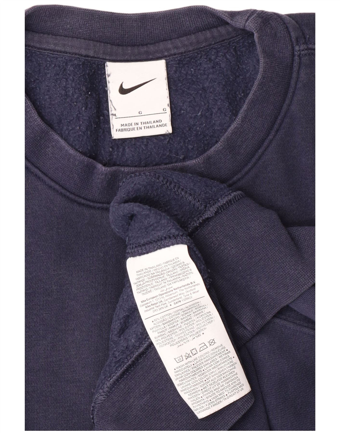 Felpa da uomo Nike Maglione grande in cotone blu navy