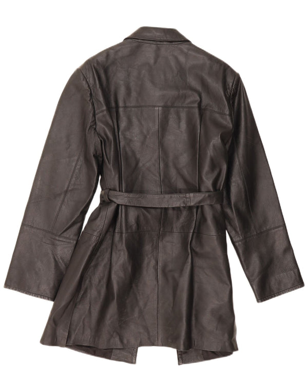 Cappotto In Pelle Donna Conbipel IT 48 XL Pelle Nera