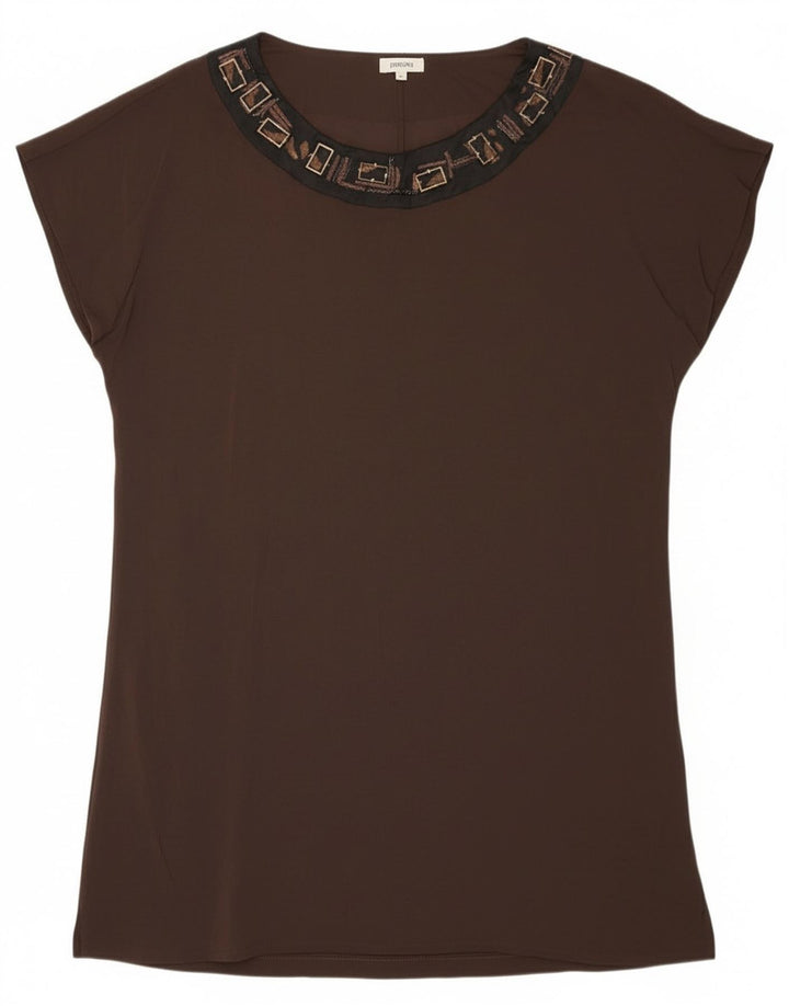 Blusa da donna Persona taglia 23 in viscosa marrone medio