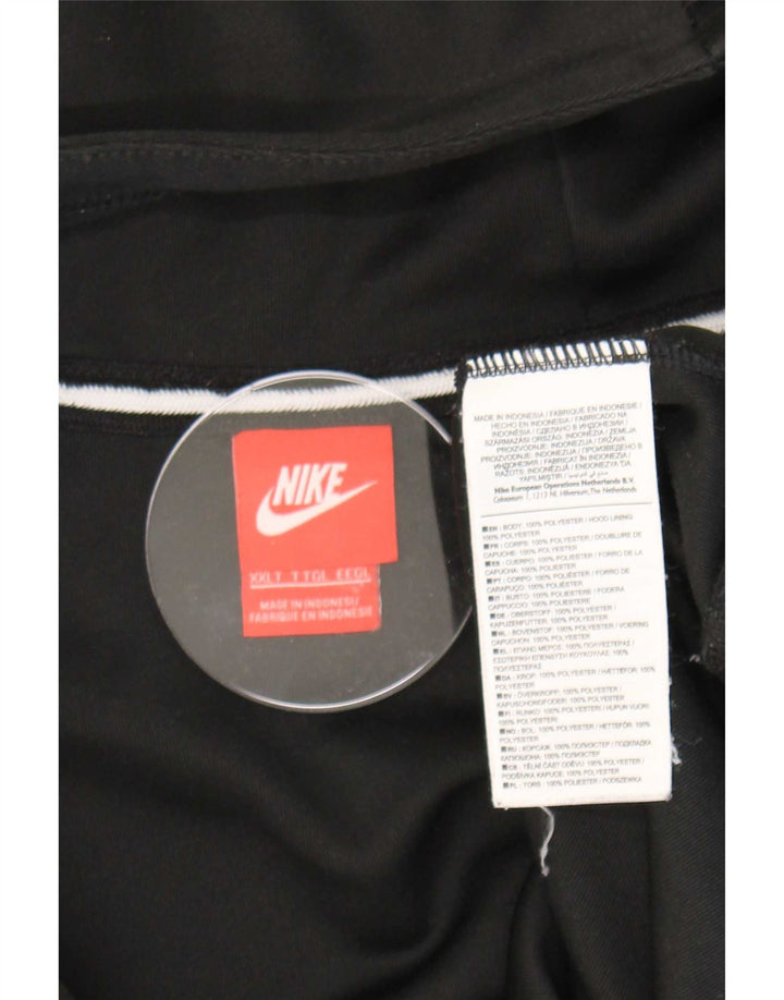 Felpa con cappuccio e zip da uomo Nike 2XL poliestere color block nero