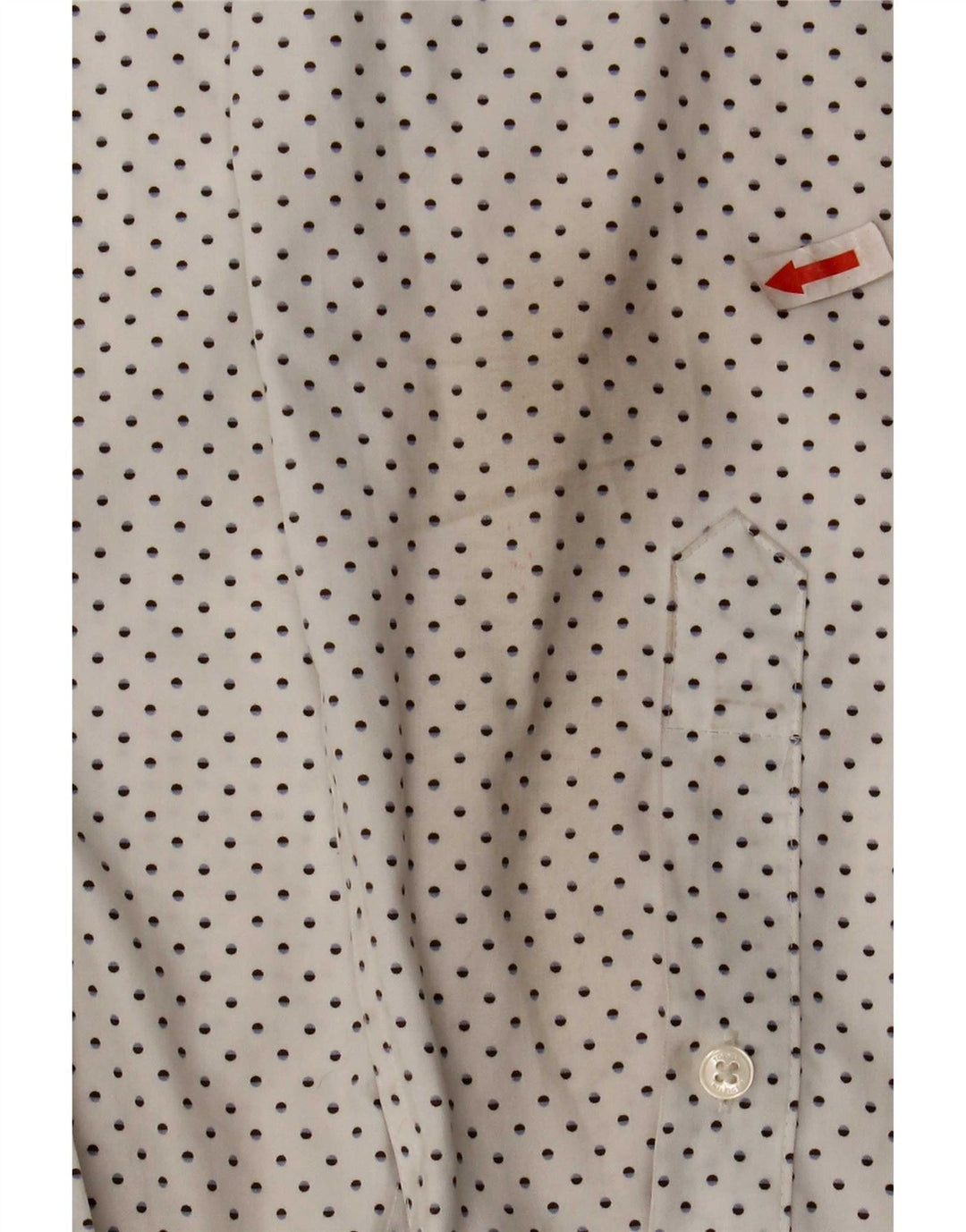 Camicia slim fit da uomo Tommy Hilfiger taglia 16 grande bianca maculata