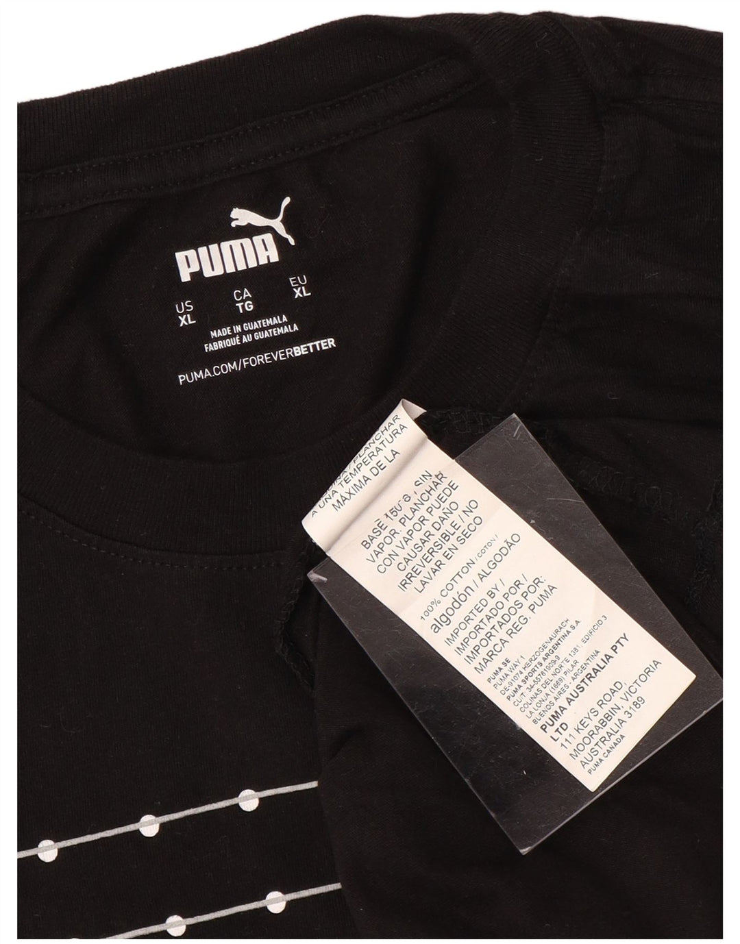 T-shirt grafica da uomo PUMA Top XL in cotone nero