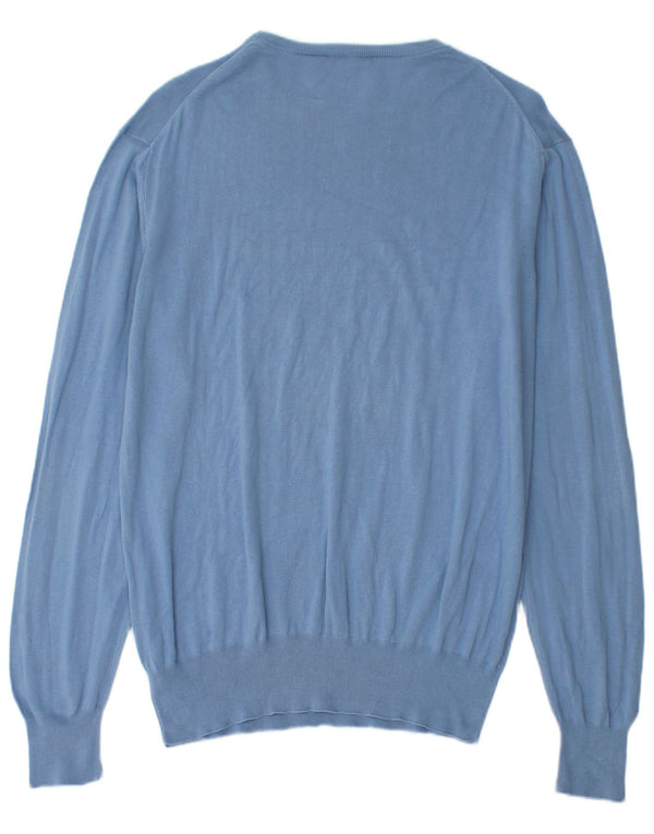 Maglia Uomo Girocollo TRUSSARDI IT 52 Large Blu Cotone