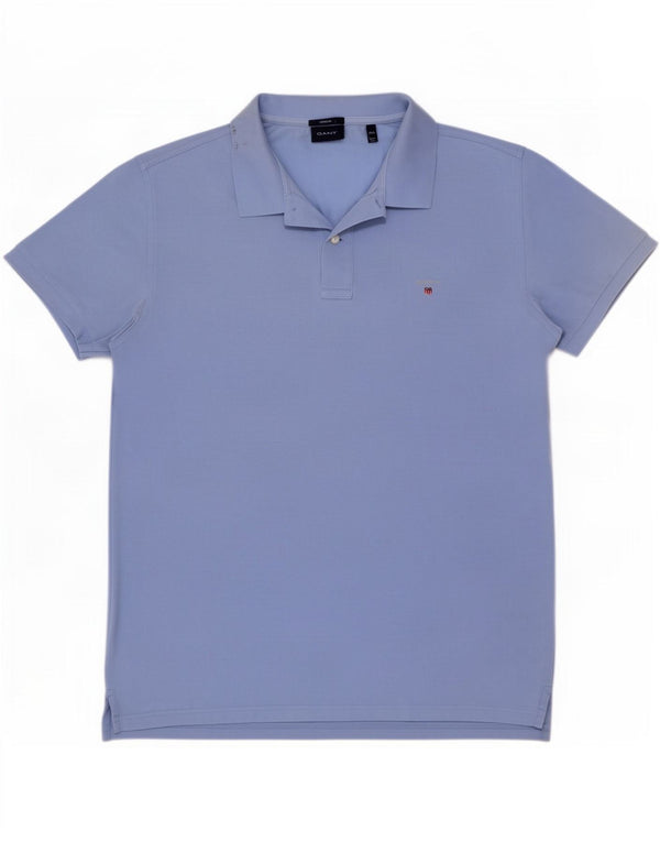 Polo Gant da uomo vestibilità regolare 2XL in cotone blu