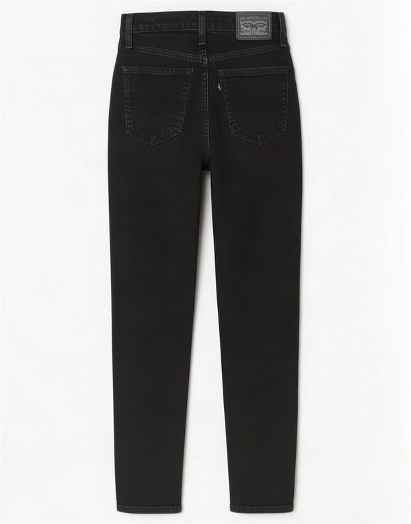 Jeans affusolati a vita alta Mom da donna Levi's W25 L27 cotone nero