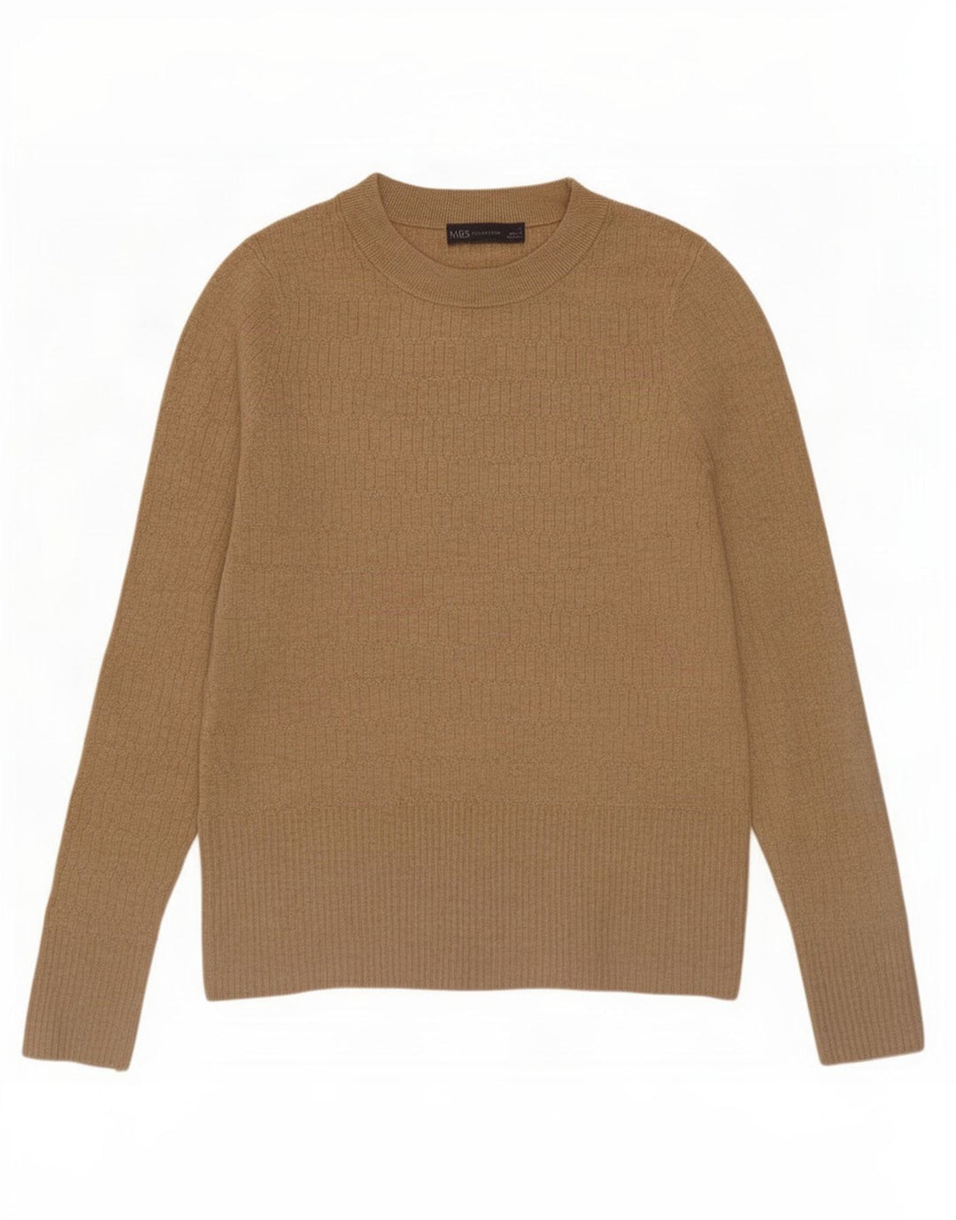 Maglione maglione con scollo a barca da donna Marks & Spencer UK 12 Beige medio