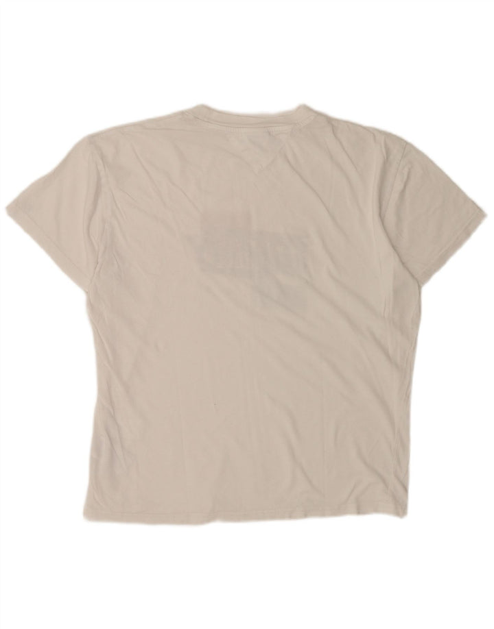 T-shirt grafica da uomo Tommy Hilfiger Top in cotone bianco medio