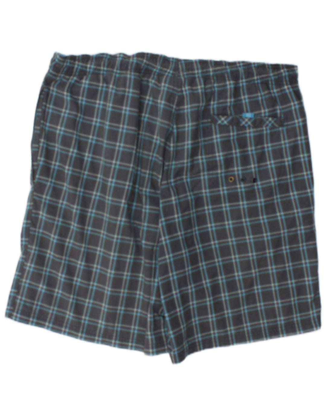 Pantaloncini da bagno da uomo Adidas XL grigio a quadri in poliestere