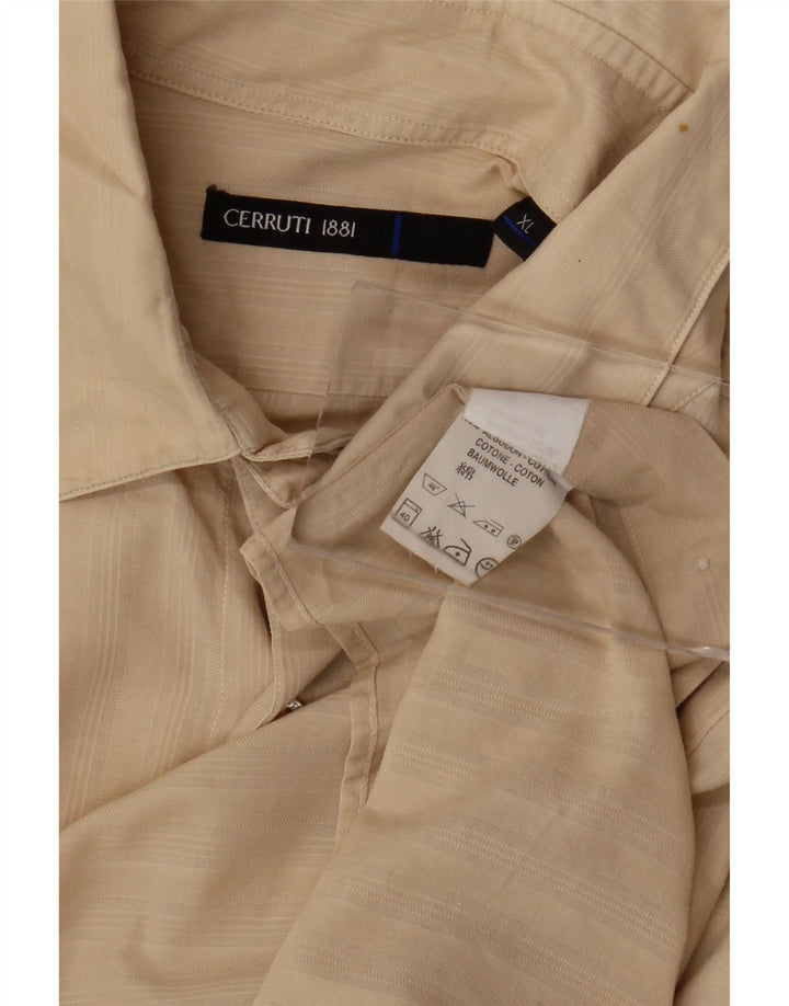 Camicia da uomo Cerruti 1881 XL in cotone a quadri beige