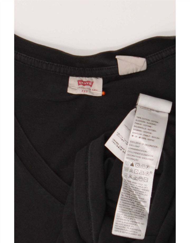T-shirt da donna Levi's Top UK 2 2XS cotone nero