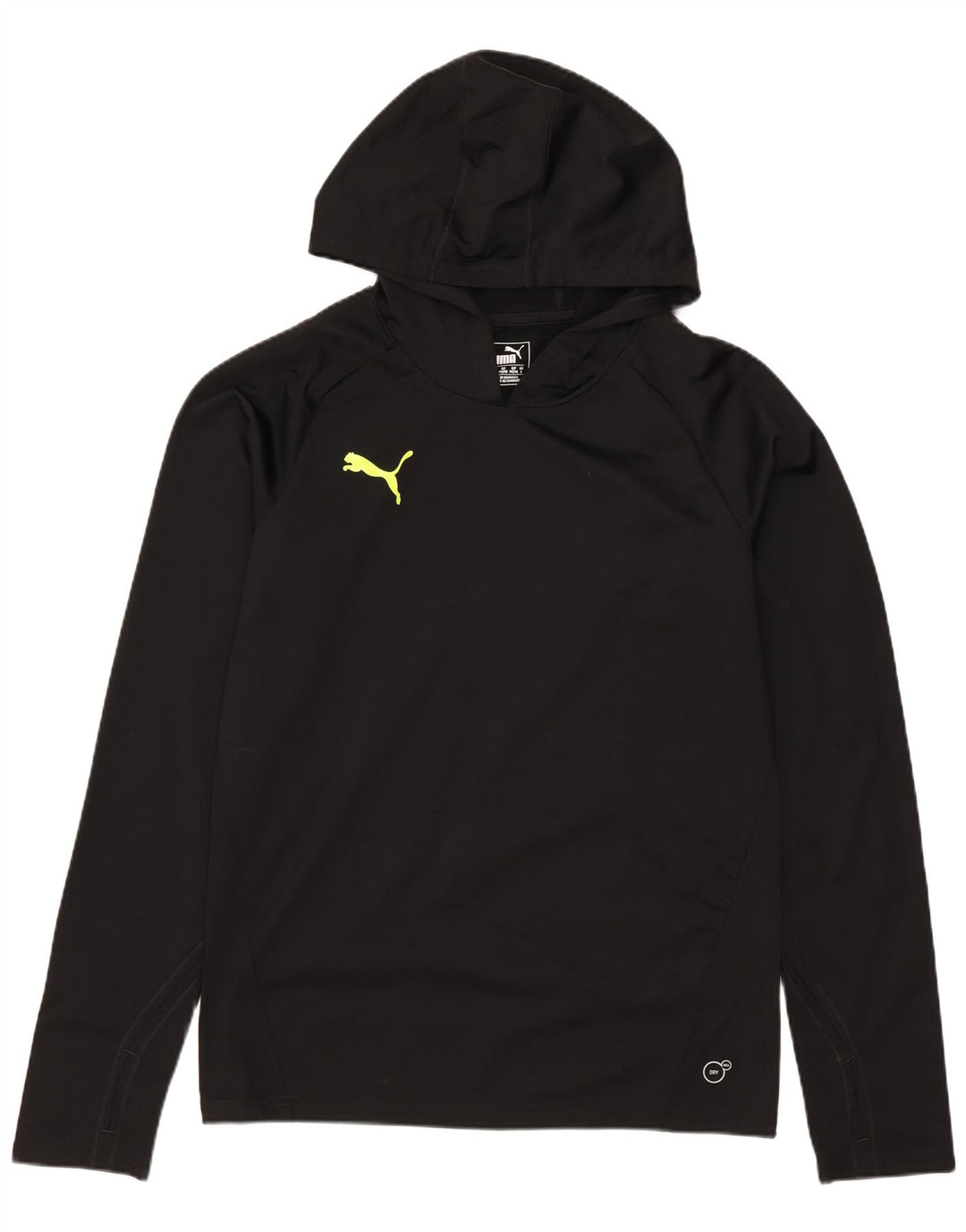 Maglia PUMA da uomo a maniche lunghe con cappuccio piccola nera in poliestere