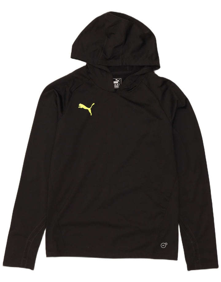 Maglia PUMA da uomo a maniche lunghe con cappuccio piccola nera in poliestere