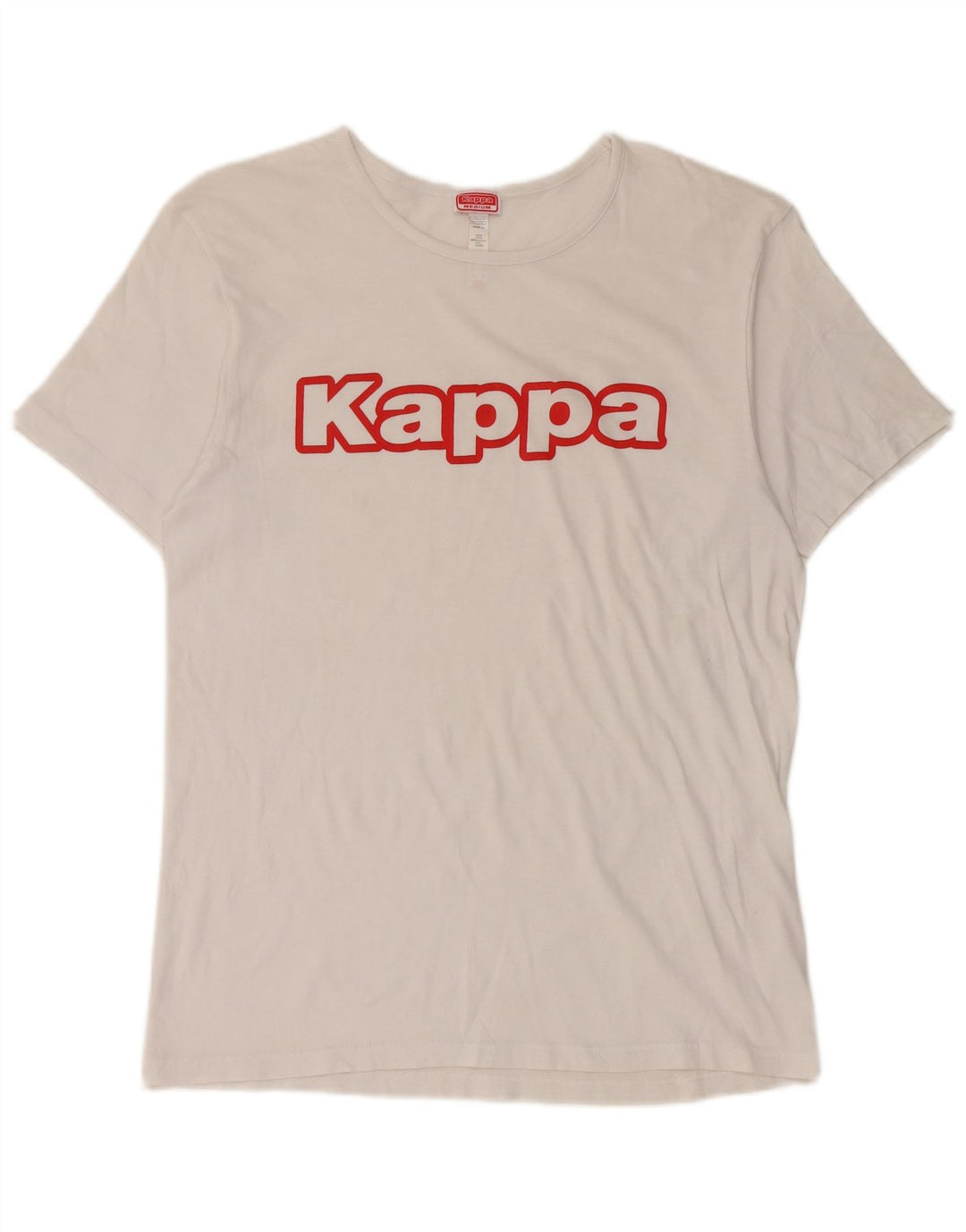 T-shirt grafica da donna Kappa Top UK 14 cotone bianco medio