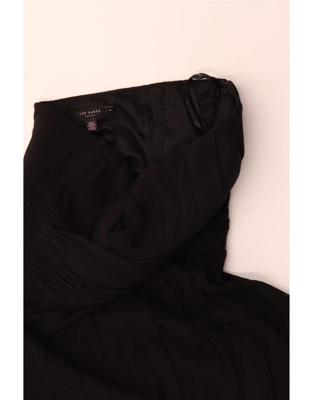 Abito senza spalline da donna Ted Baker taglia 4 grande seta nera