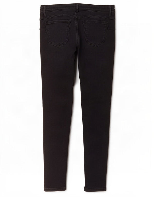 Benetton Womens Slim Casual Trousers W31 L30 Navy Blue Cotton