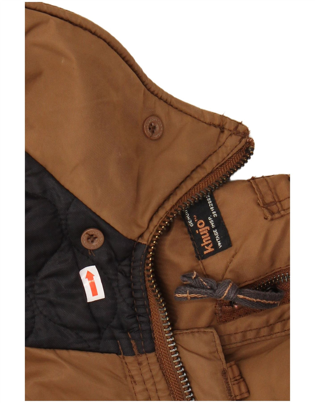 Giacca parka militare con cappuccio da donna KHUJO UK 14 poliestere marrone medio