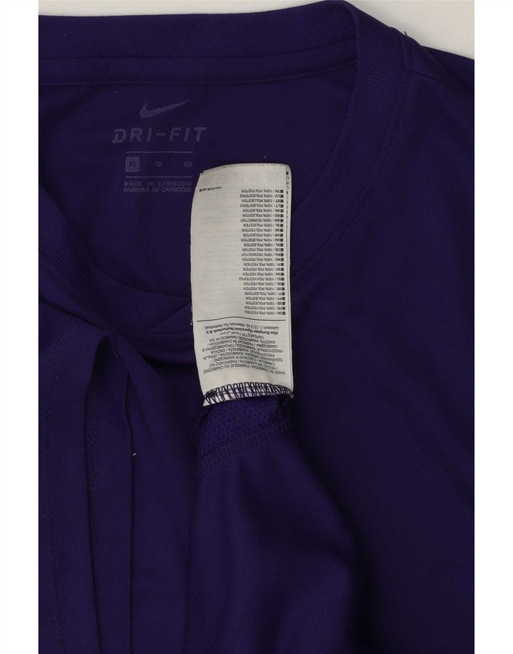 T-shirt da uomo Nike Dri Fit Top XL viola poliestere