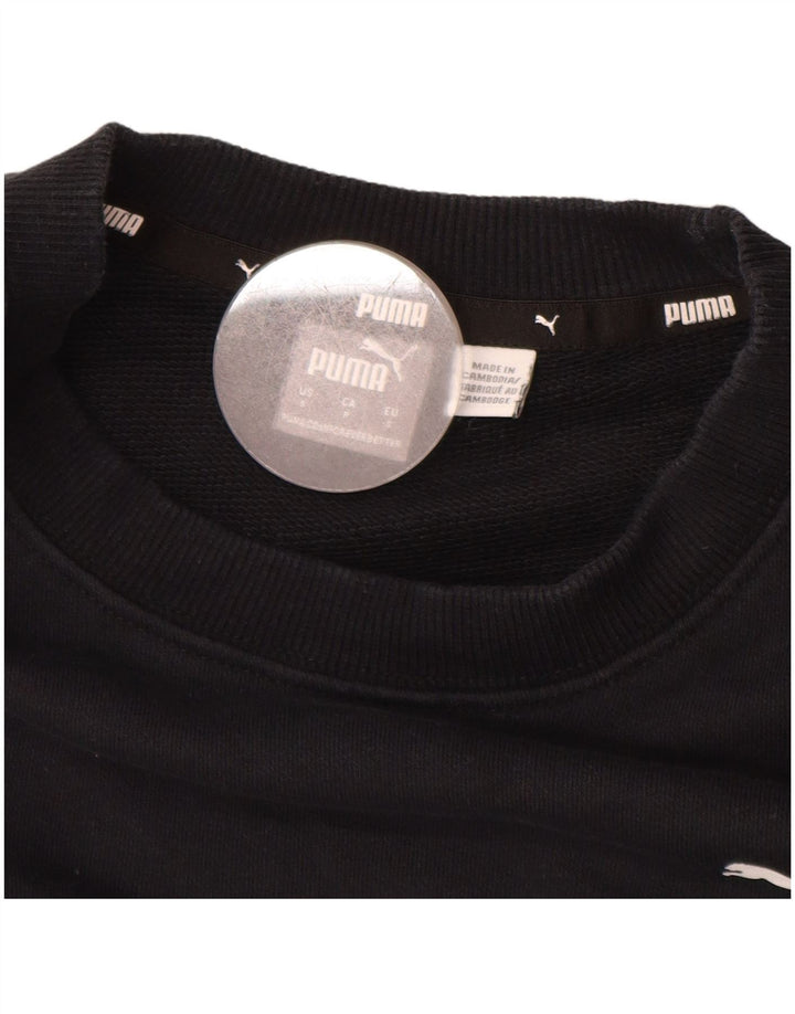 Felpa corta con grafica oversize da donna PUMA UK 10 piccola nera