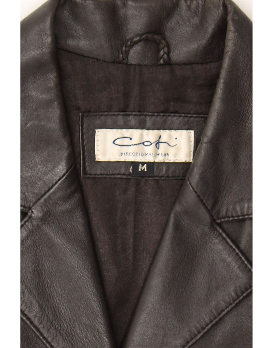 COFI Womens Leather Jacket UK 14 Medium Black Leather Vintage Cofi and Second-Hand Cofi from Messina Hembry 