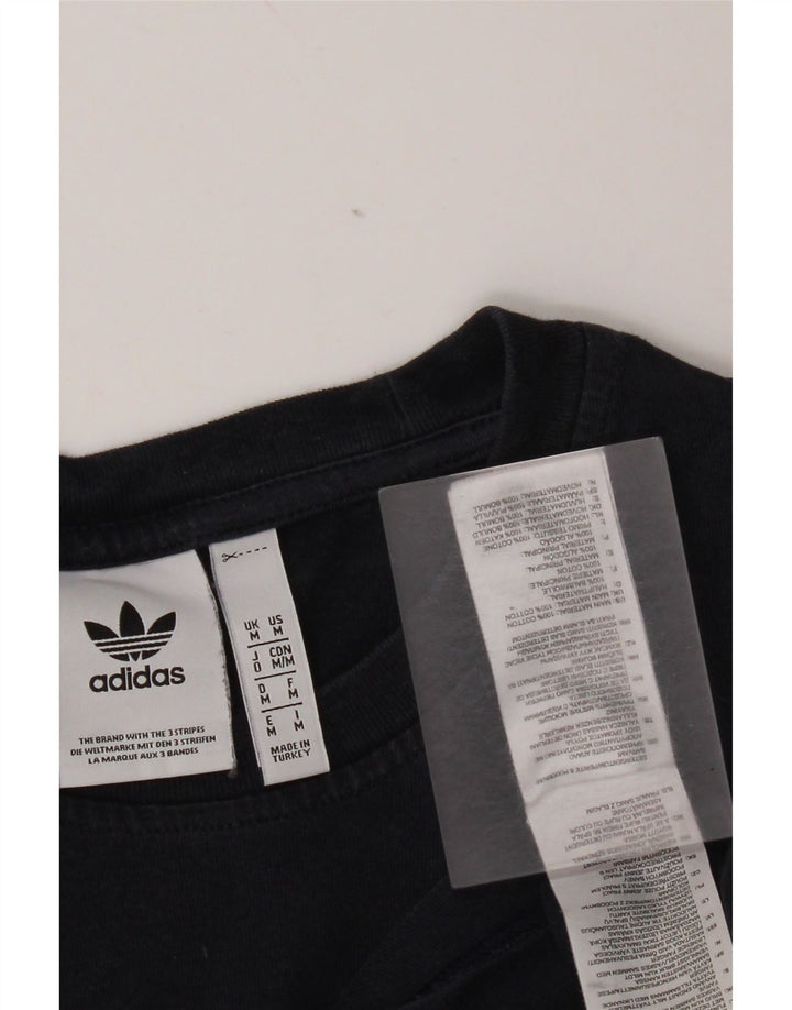 T-shirt da uomo Adidas Top media in cotone blu navy