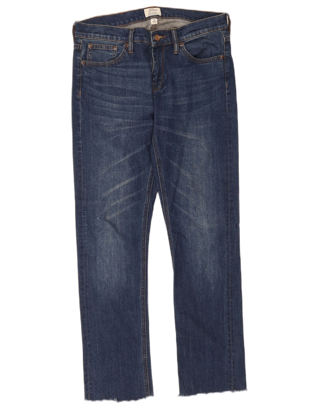 Jeans dritti da uomo J. Crew Matchstick W28 L28 cotone blu