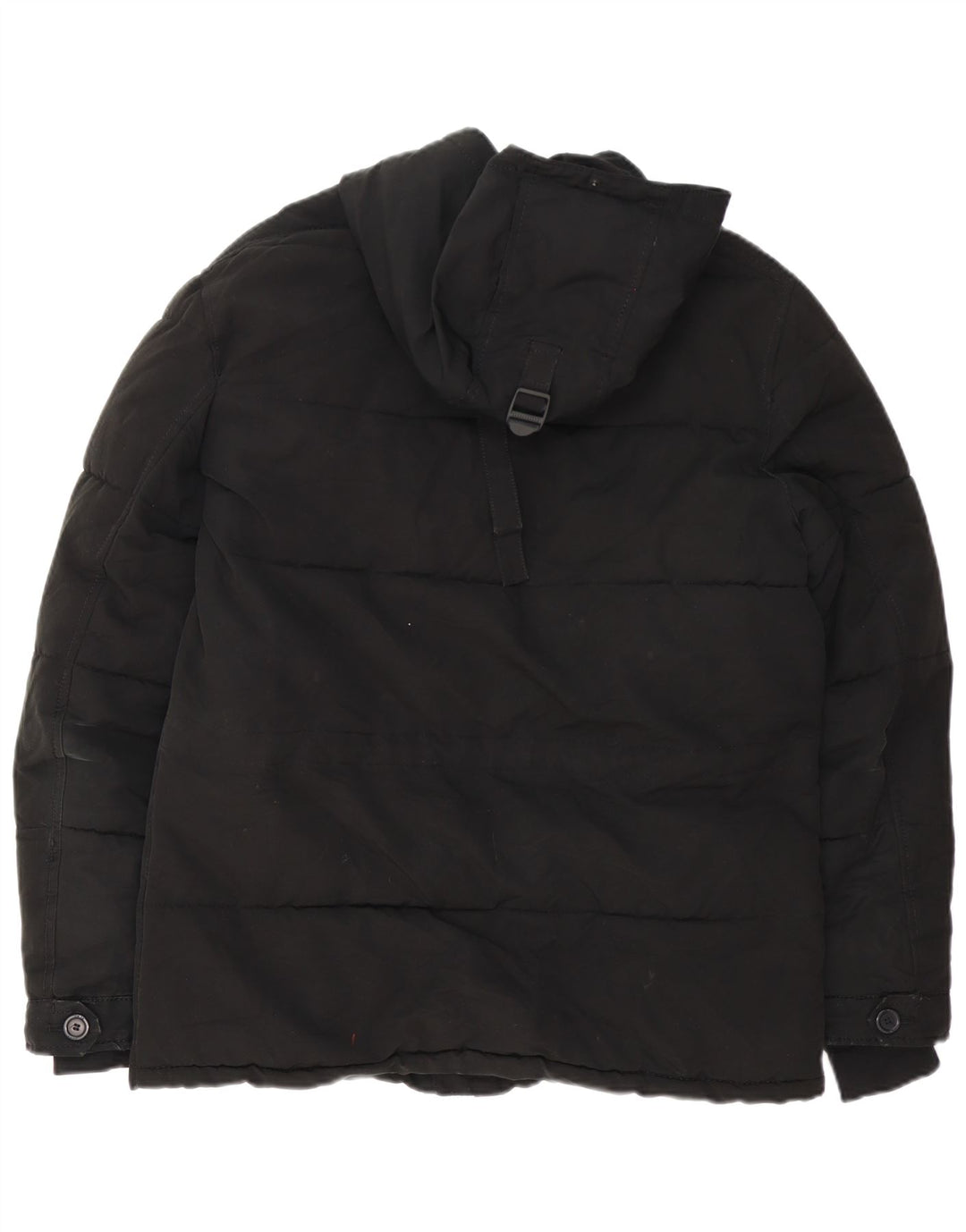 Giacca imbottita con cappuccio da uomo Zara UK 38 media nera