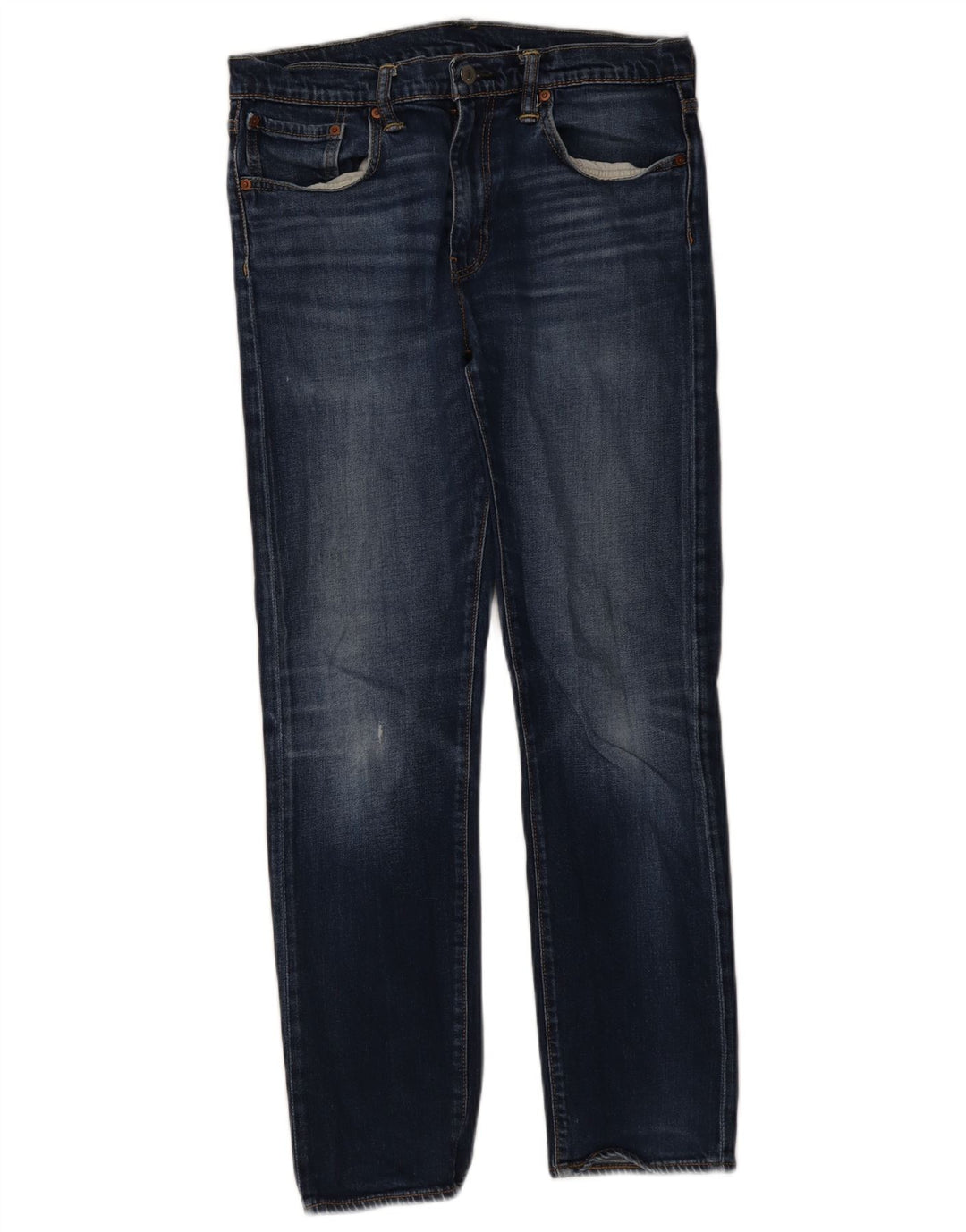 Jeans dritti effetto invecchiato da donna Levi's W33 L32 cotone blu