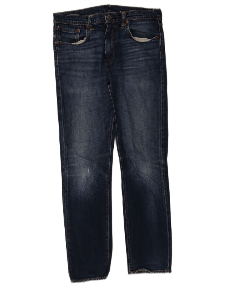 Jeans dritti effetto invecchiato da donna Levi's W33 L32 cotone blu