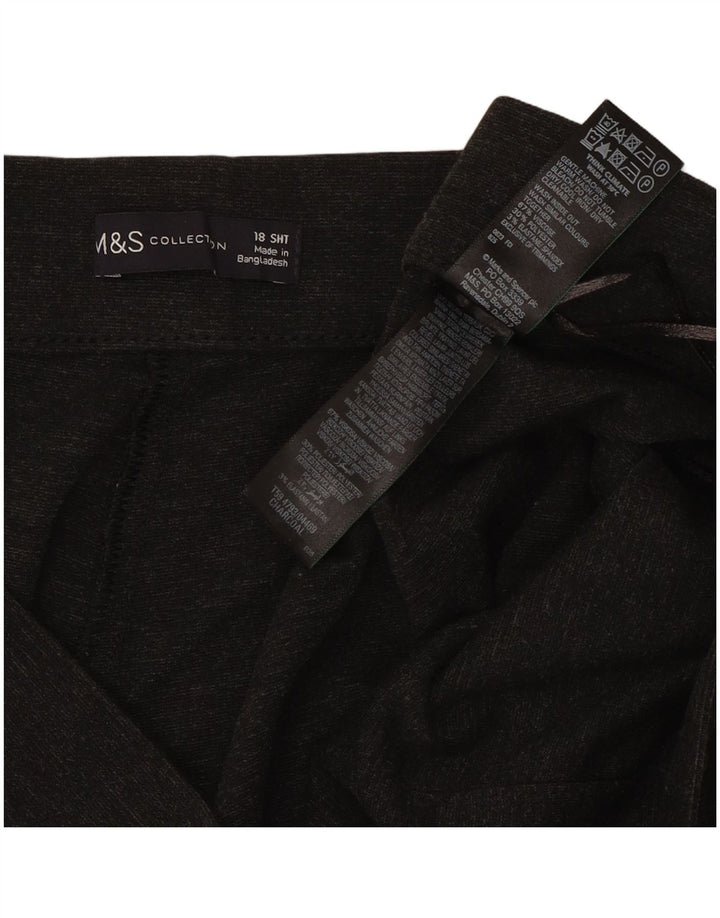 Pantaloni da tuta corti Marks & Spencer da donna UK 18 XL viscosa grigia