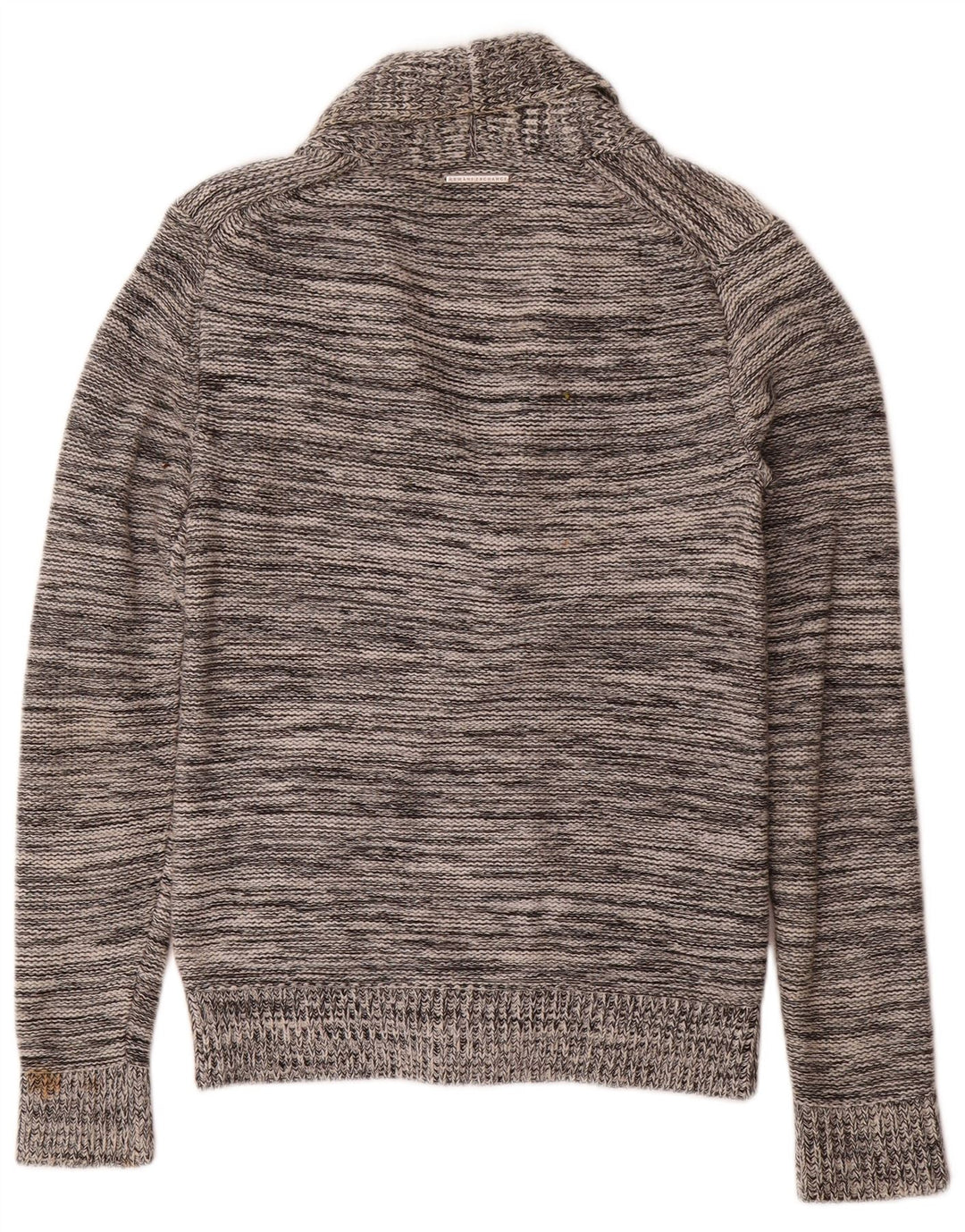 Maglione cardigan da uomo Armani Exchange XS in cotone screziato grigio