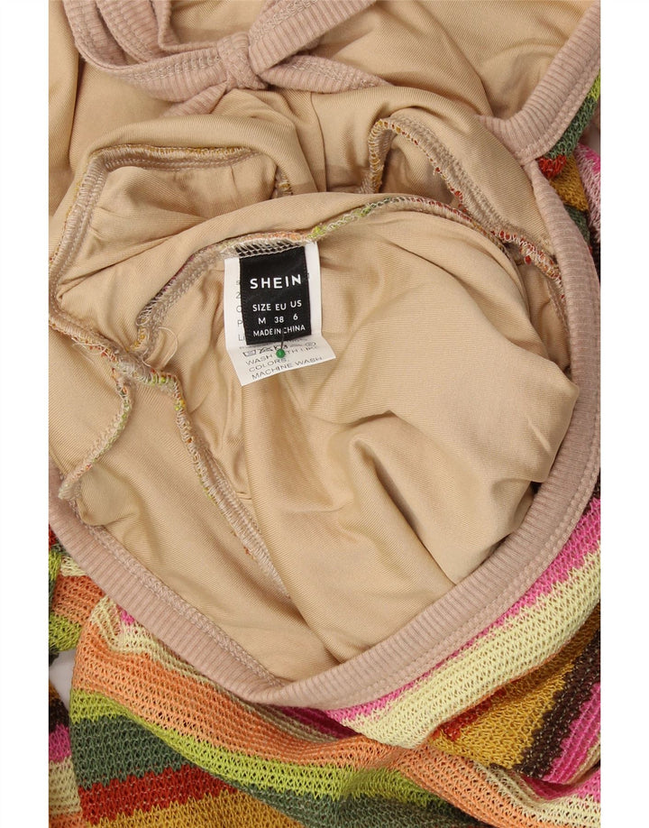 Tuta da donna SHEIN con scollo all'americana UK 14 Poliestere a righe multicolore medio