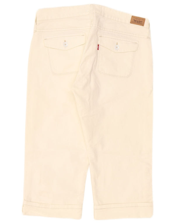 Bermuda in denim da donna Levi's US 8 Medium W32 Cotone bianco