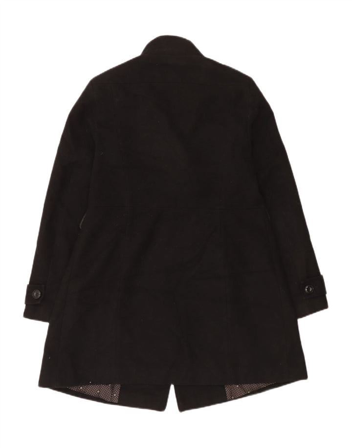 Cappotto doppiopetto da donna Marks & Spencer UK 12 poliestere nero medio