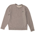 Felpa da uomo Lacoste maglione taglia 4 cotone chiazzato grigio medio