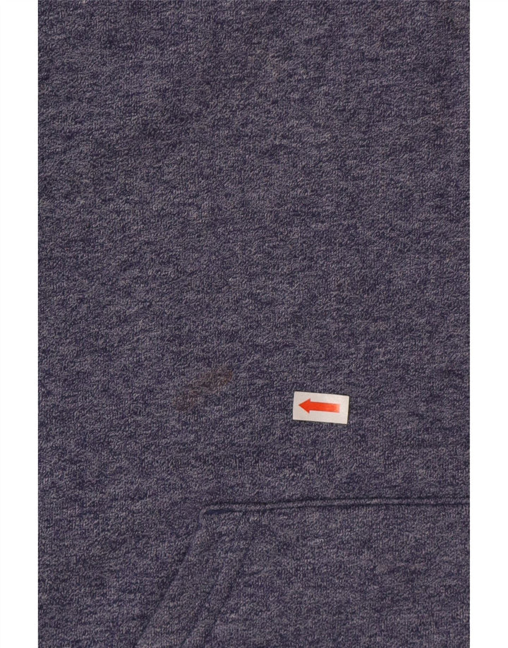 Maglione con cappuccio da uomo Quiksilver in cotone chiazzato blu medio