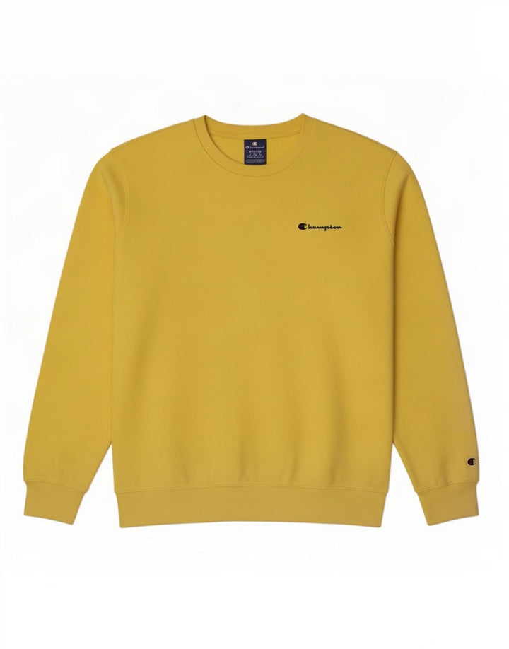 Felpa da uomo Champion Maglione in cotone giallo medio