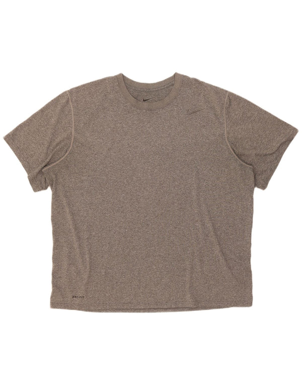 T-shirt da uomo Nike Dri Fit Top 2XL poliestere chiazzato grigio