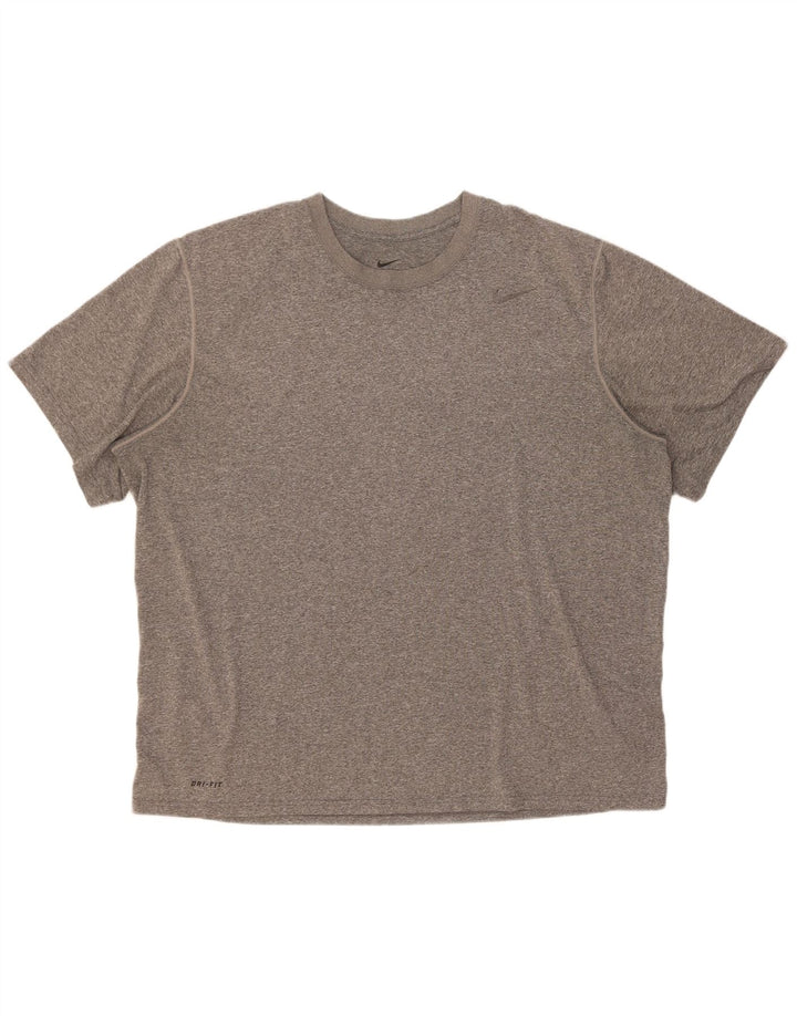 T-shirt da uomo Nike Dri Fit Top 2XL poliestere chiazzato grigio