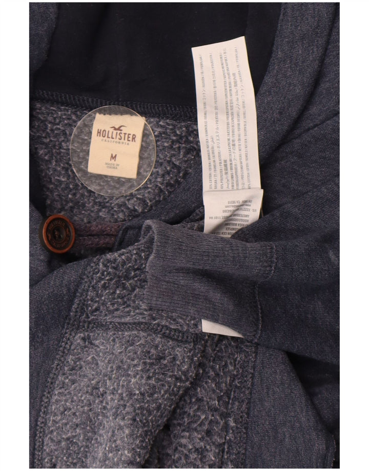 Maglione con cappuccio da uomo Hollister medio in cotone blu navy