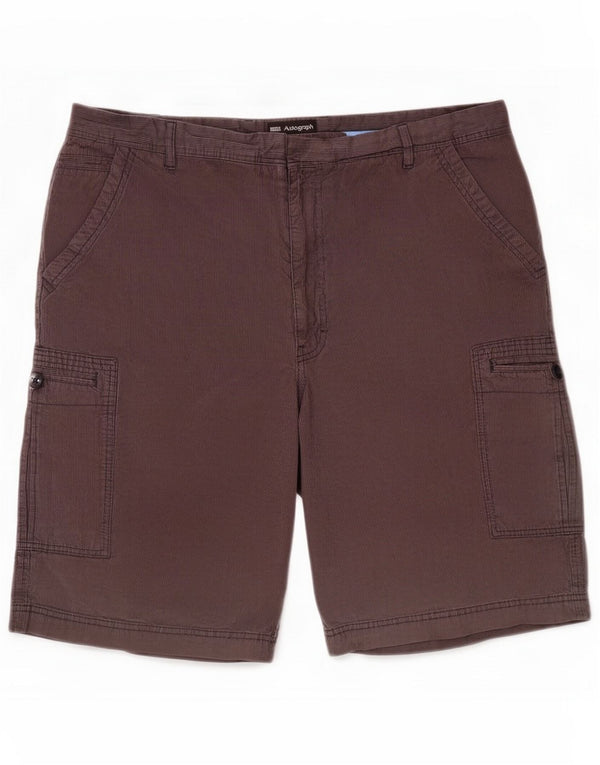 Marks & Spencer Pantaloncini cargo da uomo XL W38 Cotone a righe grigie