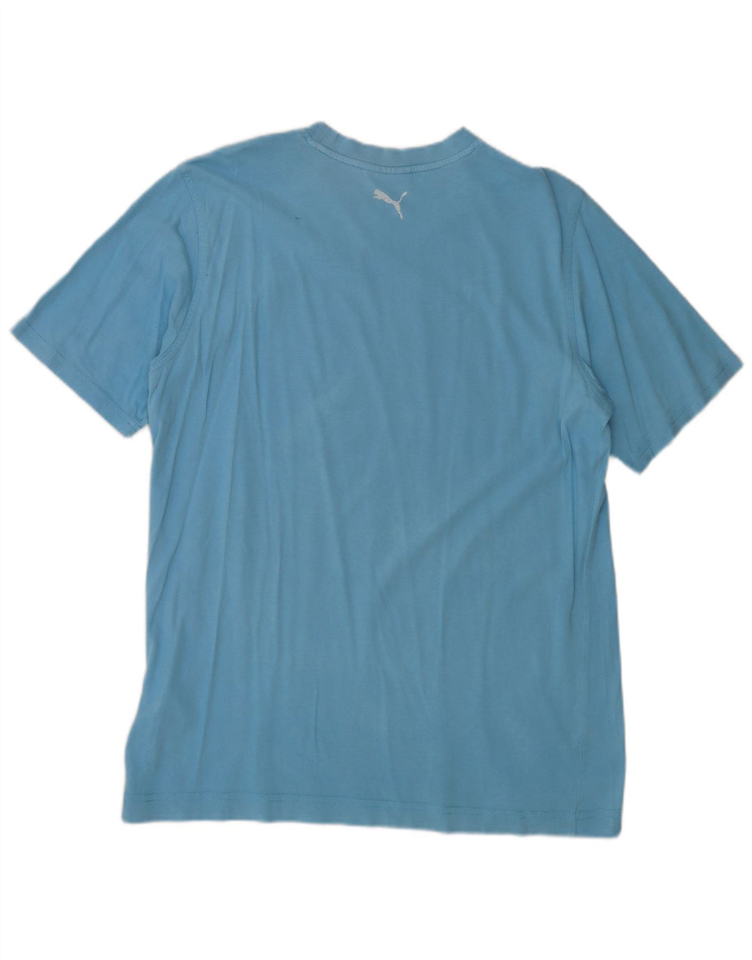 T-shirt grafica da uomo PUMA grande in cotone blu