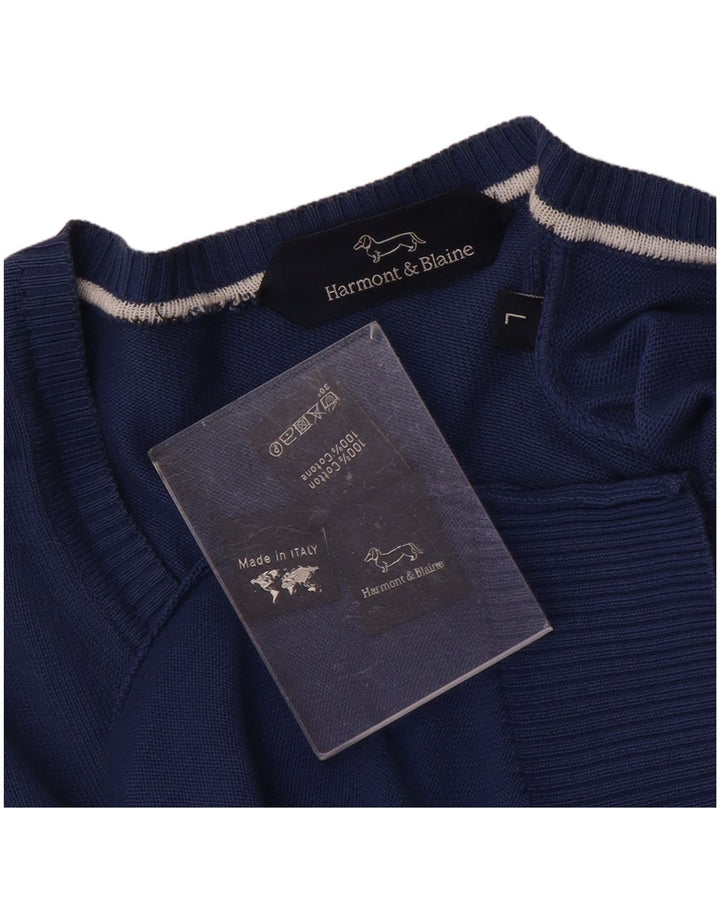Maglione da uomo con scollo a V Harmont & Blaine grande blu